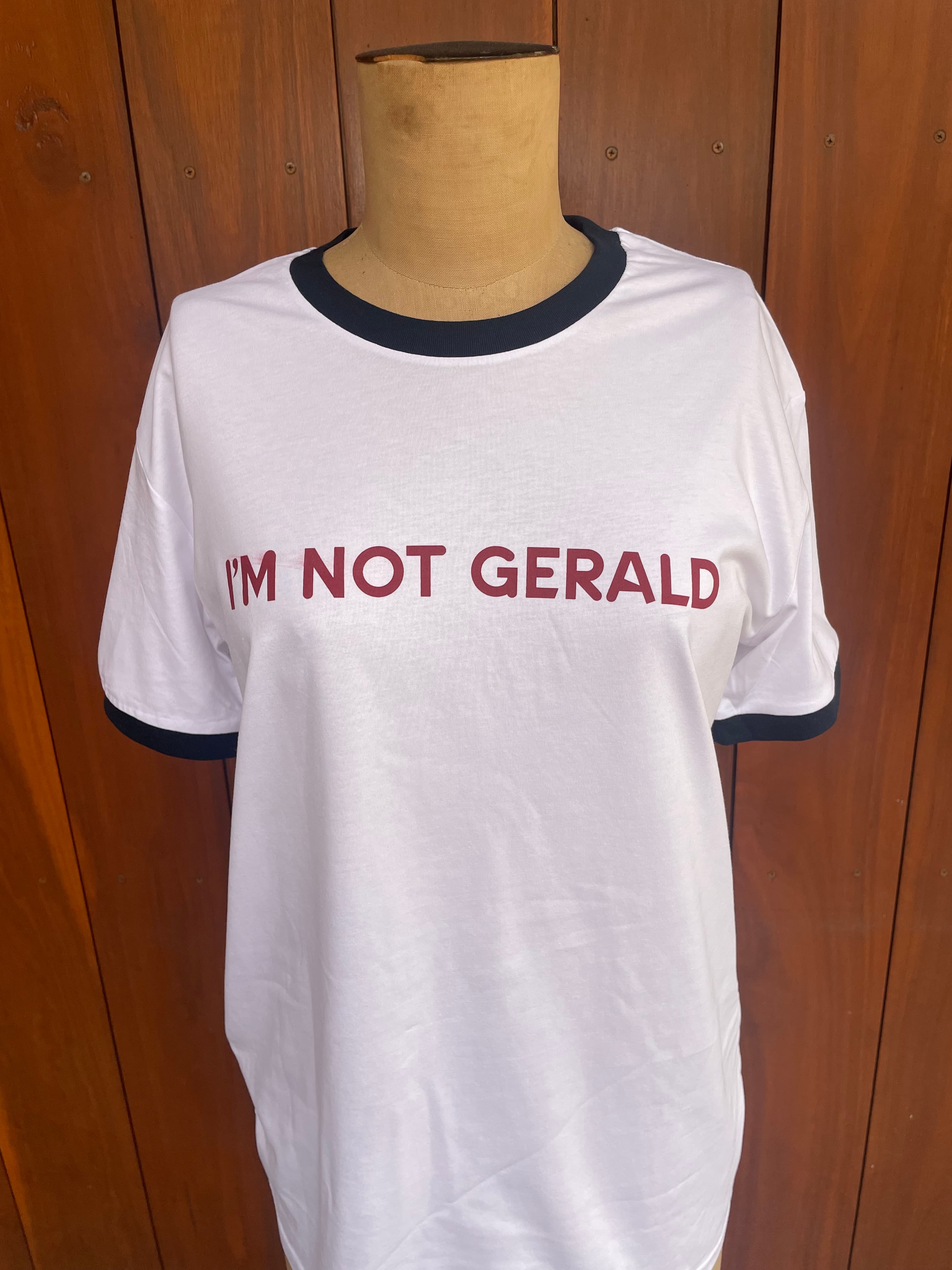 Who Is Gerald t-shirt (front)